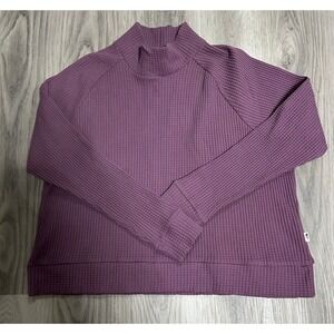 The North Face Womens nwt Midnight Mauve Mock Neck Waffle Knit XL
